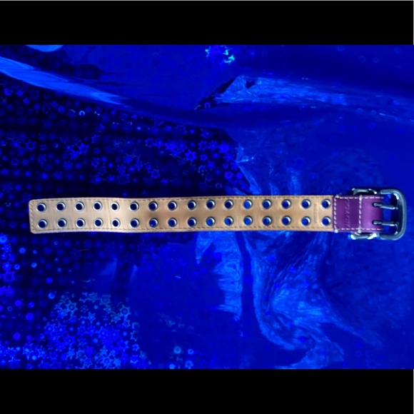 Coach Purple Grommet Leather Bracelet - Picture 7 of 10